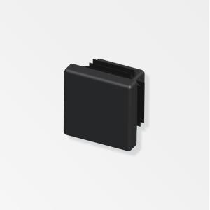 Tappi a lamelle quadrati  aluminium 23.5mm nero 2pz - 29830