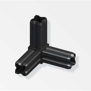Giunto ad angolo  aluminium 90 gradi 23.5mm nero - 28584