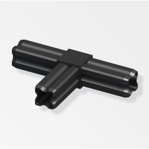 Giunto a t  aluminium 90 gradi 23.5mm nero - 28544