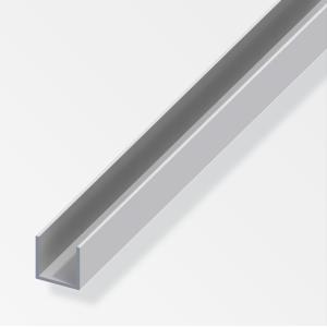 Profilo a u  aluminium 8.2x10.1mm lunghezza 2m argento - 05065