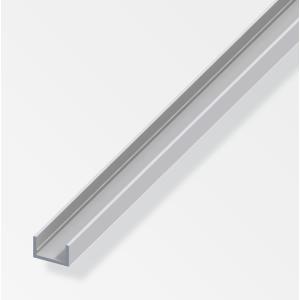 Profilo a u  aluminium 10x13.5mm lunghezza 2m argento - 05061