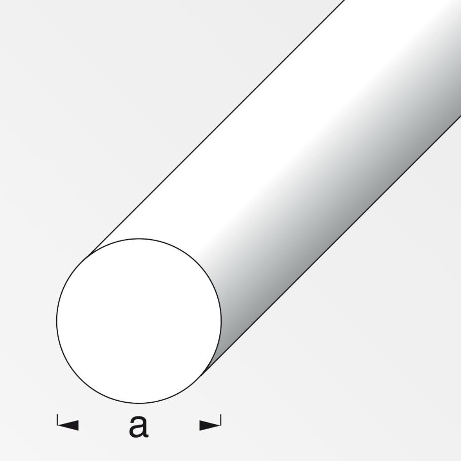Barra tonda Alfer Aluminium diametro 8mm lunghezza 1m argento - 01030 02