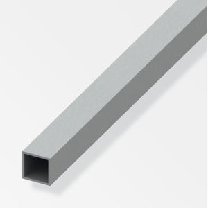 Tubo quadrato  aluminium 15x15x1mm lunghezza 1m effetto acciaio inox - 02273