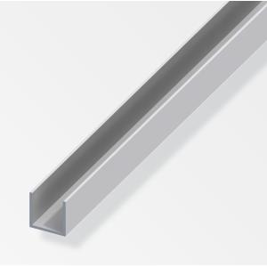Profilo a u  aluminium 8.2x10.1x1.3mm lunghezza 1m argento - 01065