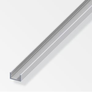 Profilo a u  aluminium 10x11.5x1.5mm lunghezza 1m argento - 01060