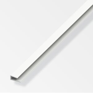 Profilo per bordi  aluminium 1 lato 4x15x1mm lunghezza 1m bianco - 12171