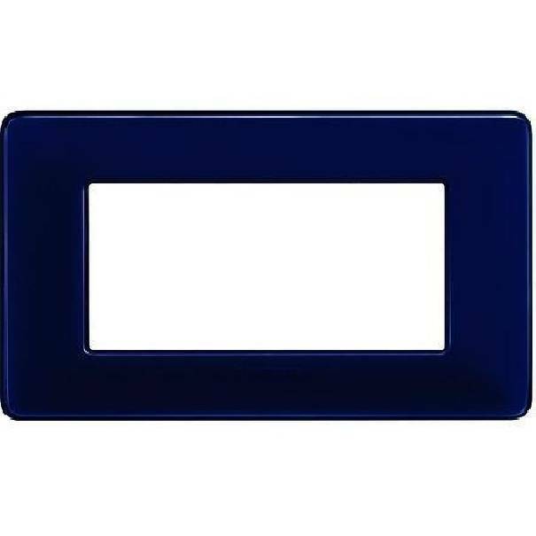 bticino bticino matix placca 4 moduli tecnopolimero colore cobalto am4804cbu - foto 1