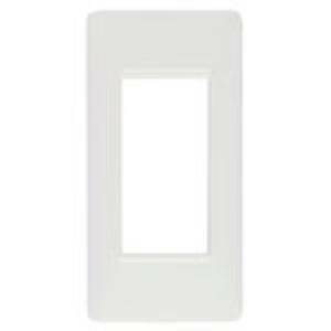 Plana placca 1 modulo tecnopolimero  per pannelli colore bianco 14666.01