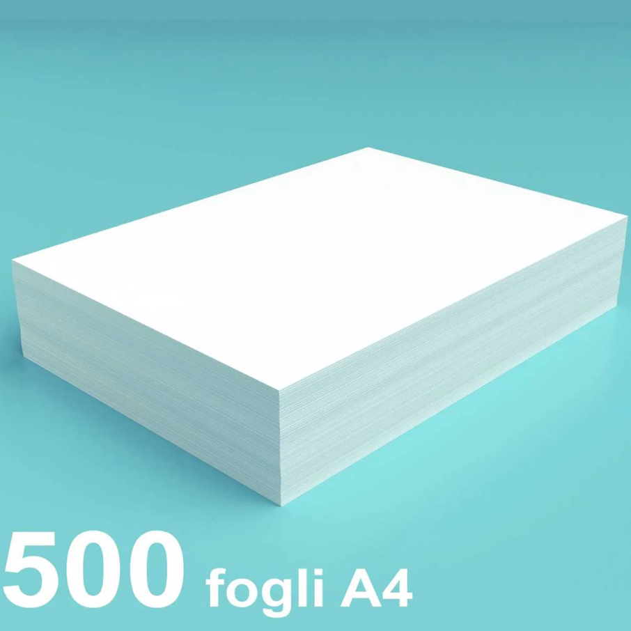 risma carta a4 500 fogli bianca per stampante e fotocopie