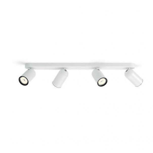 philips philips consumer spot pongee 4xgu10 da interno ip20 colore bianco 915005531401 50584/31/pn  5058431pn - foto 2