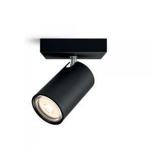 Consumer spot kosipo faretto singolo attacco gu10 nero in metallo 5059130pn
