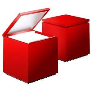 Lampada da tavolo cuboluce 40w rossa 137