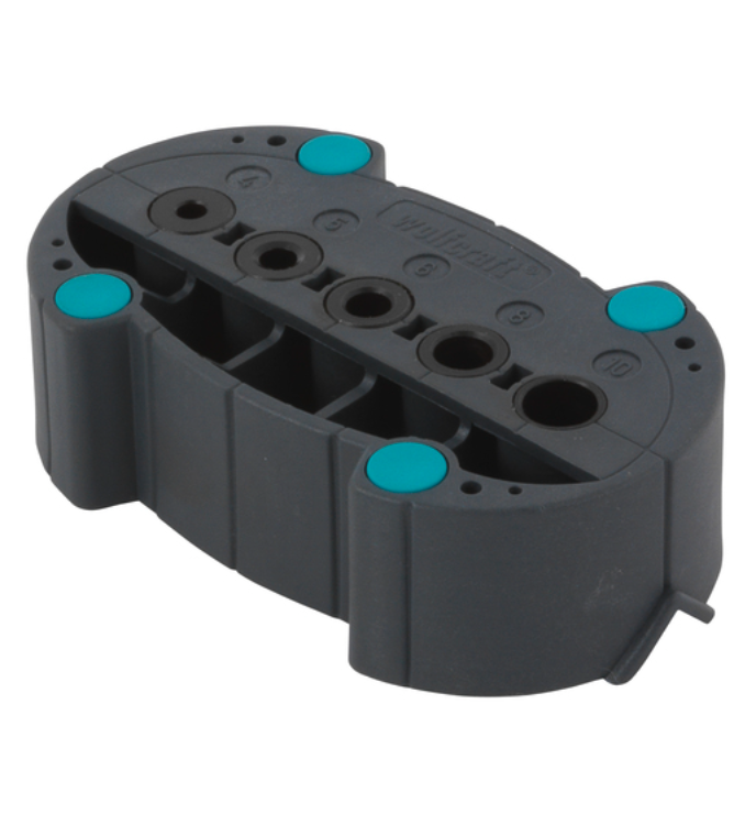 Supporto per foratura Wolfcraft per punte di diametro 4/5/6/8/10mm - 4685000 01