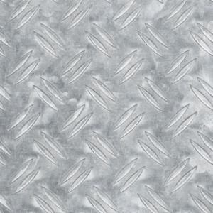 Lamiera striata  aluminium 500x250mm naturale - 37154