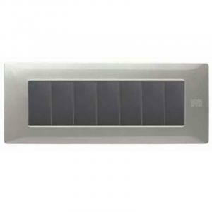 Placca 7 moduli colore alluminio flexa nea 11807.al