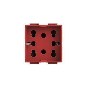 Presa polivalente 2p+t side compatibile bticino livinglight rosso - 4b.lr.h21