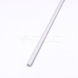 Profilo in alluminio 2mt per strisce a led argento vt-8113 3355