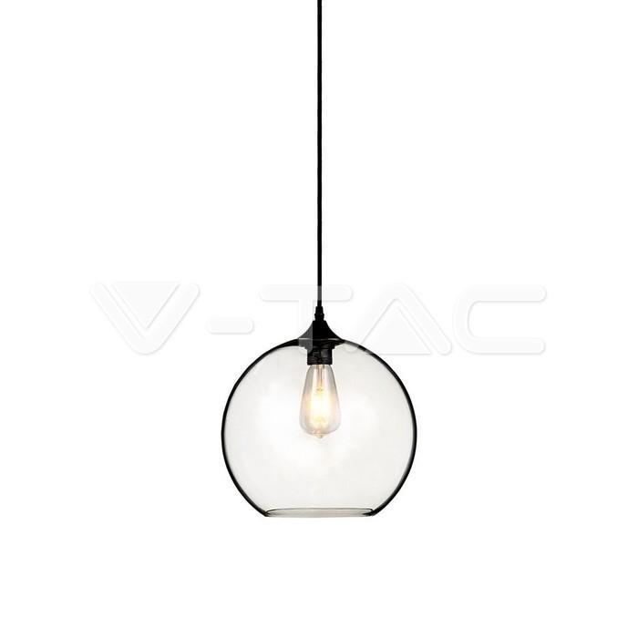 Sospensione V-tac attacco E27 max 60W trasparente VT-7302 - 3865 01
