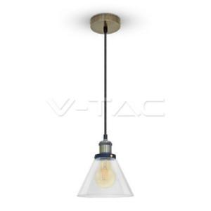 Sospensione  attacco e27 max 60w trasparente vt-7185 - 3738