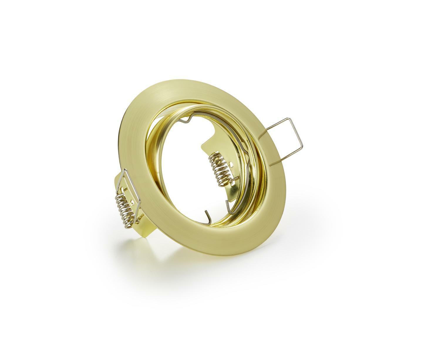 trio lighting trio lighting italia faretto orientabile ad incasso jura rotondo attacco gu10 colore ottone 650100108 - foto 1