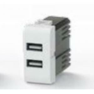 Presa usb con connettore tipo c e tipo a 2.4a vimar plana bianco 4b.v14.usb.24