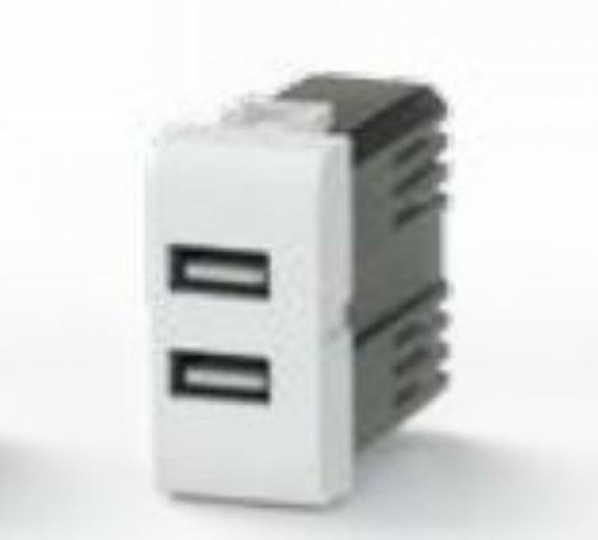 4 box 4 box presa usb con connettore tipo c e tipo a 2.4a vimar plana bianco 4b.v14.usb.24 - foto 1