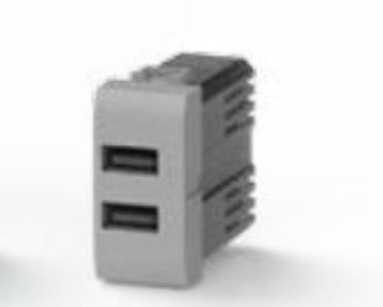 4 box 4 box presa usb con connettore tipo c e tipo a 2.4a per bticino livinglight tech 4b.nt.usb.24 - foto 1