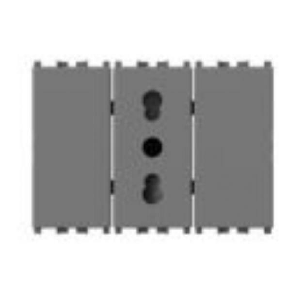 4 box 4 box presa corrente 10/16a e 2 bitappo per vimar arke grigio 4b.v19.bt - foto 1