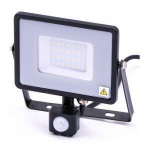 Proiettore slim led chip samsung con sensore di movimento 30w luce calda 3000k colore nero vt-30-s 460