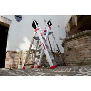Scala a forbice in alluminio a 8 gradini lady8