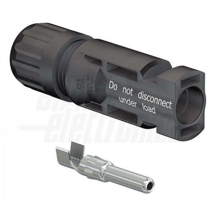 Connettore volante maschio Alpha Elettronica MC4 max 1000V nero 2pz - 200-401/B2 02