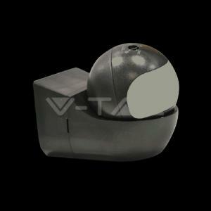 Sensore pir di movimento da muro con testa orientabile colore nero vt-8028 5089