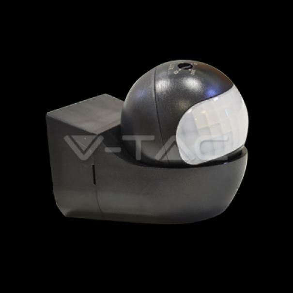 v-tac v-tac sensore pir di movimento da muro con testa orientabile colore nero vt-8028 5089 - foto 1