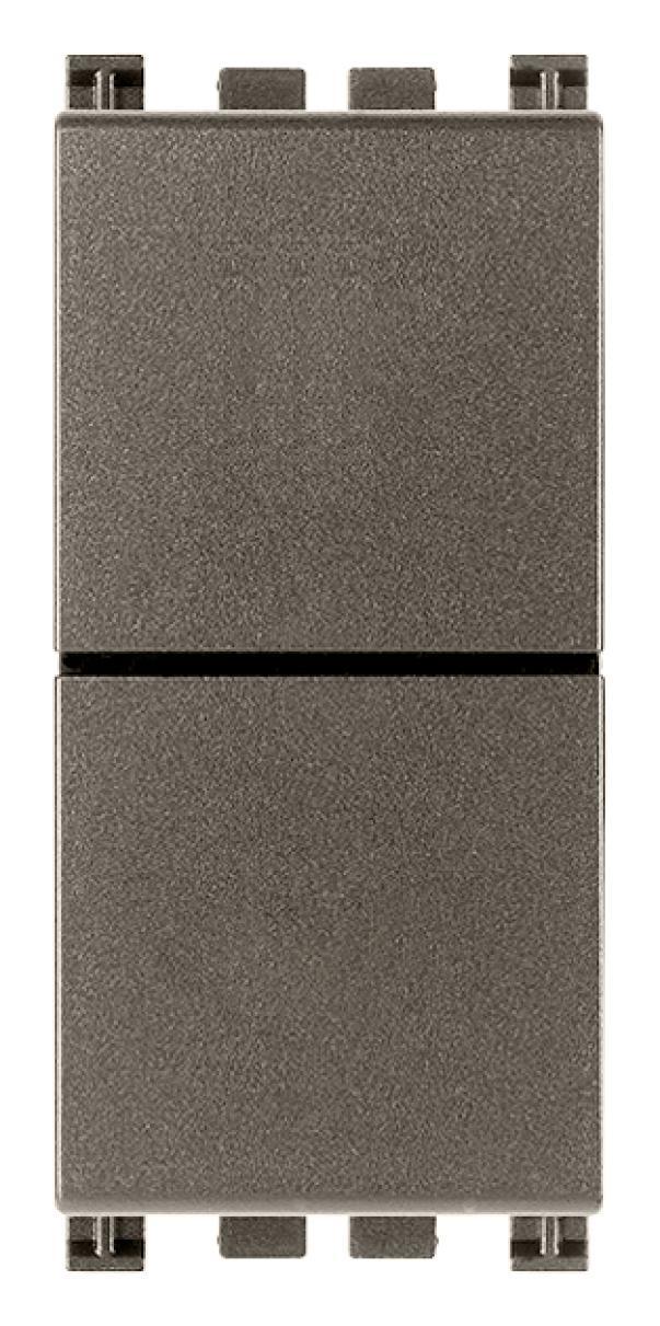 Due Pulsanti Vimar Indipendenti NO+NO 10u202fA, Serie Arku00e8 Metal - 19066.M 01