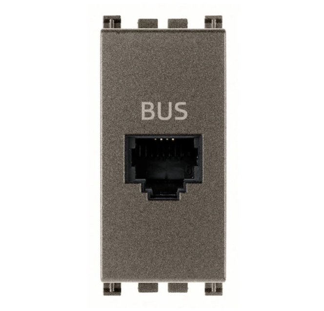 presa rj11 bus metal vimar arke alluminio opaco presa rj11 per bus metal vimar arke finitura alluminio opaco