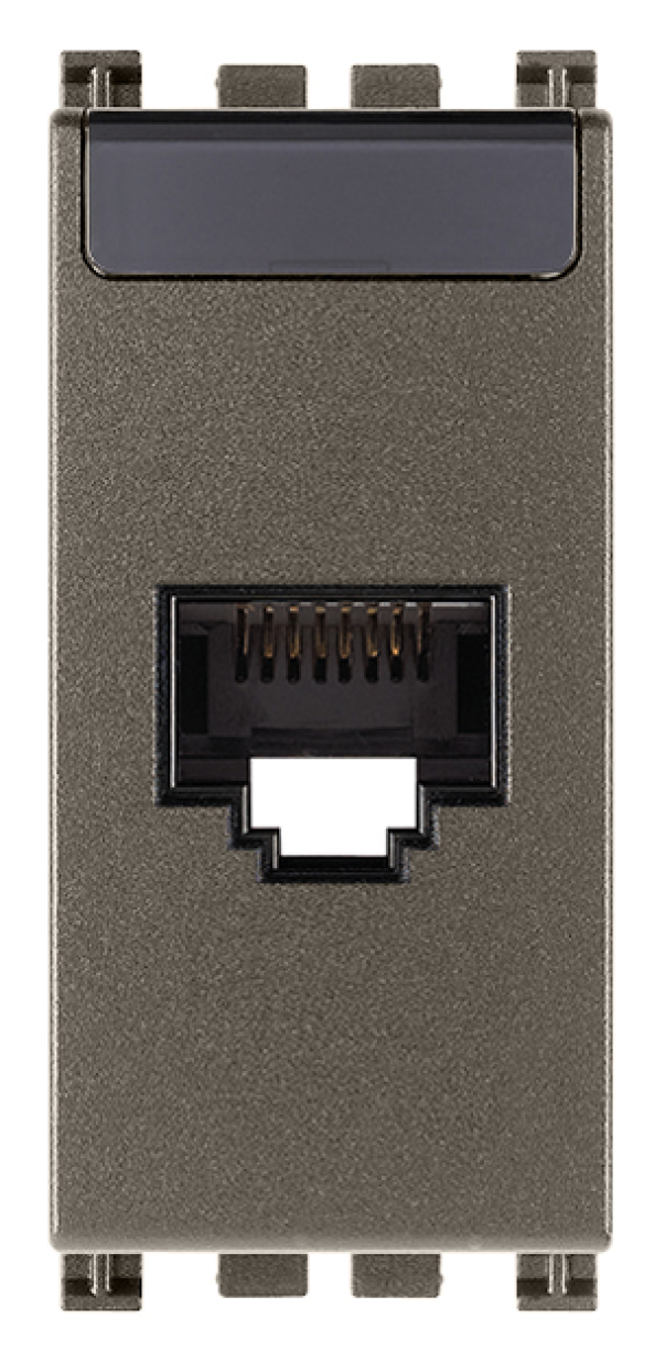 Presa RJ45 Vimar Arke con connettore Netsafe cat 6 metal - 19339.13.M 01