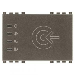 Arke' metal lettore transponder esterno tropicalizzato knx in plastica colore alluminio 19457.tr.m