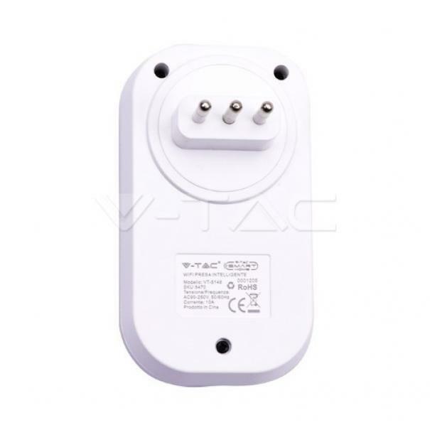 v-tac v-tac presa comandata wifi smart compatibile amazon alexa e google home vt-5148 8470 - foto 2
