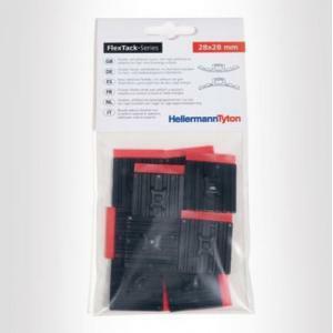 Hellermann tyton 10 basette adesiva flessibile 28x28 nera 151-02659