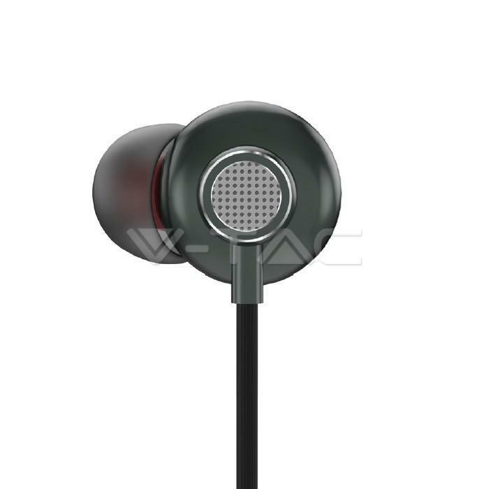 v-tac v-tac auricolare con cavo jack 3,5 mm colore grigio vt-1032 7706 - foto 1