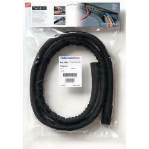 Hellermann tyton 2mt calza autoavvolgente in poliestere twist-in 25 colore nero 170-01015