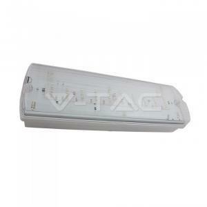 Lampada di emergenza led chip samsung 4w luce fredda 6000k in plastica colore bianco vt-524-s 8382