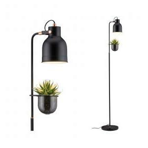Piantana da interno con piantina 1x20w attacco e27 dimmerabile in metallo colore nero e rame 79747