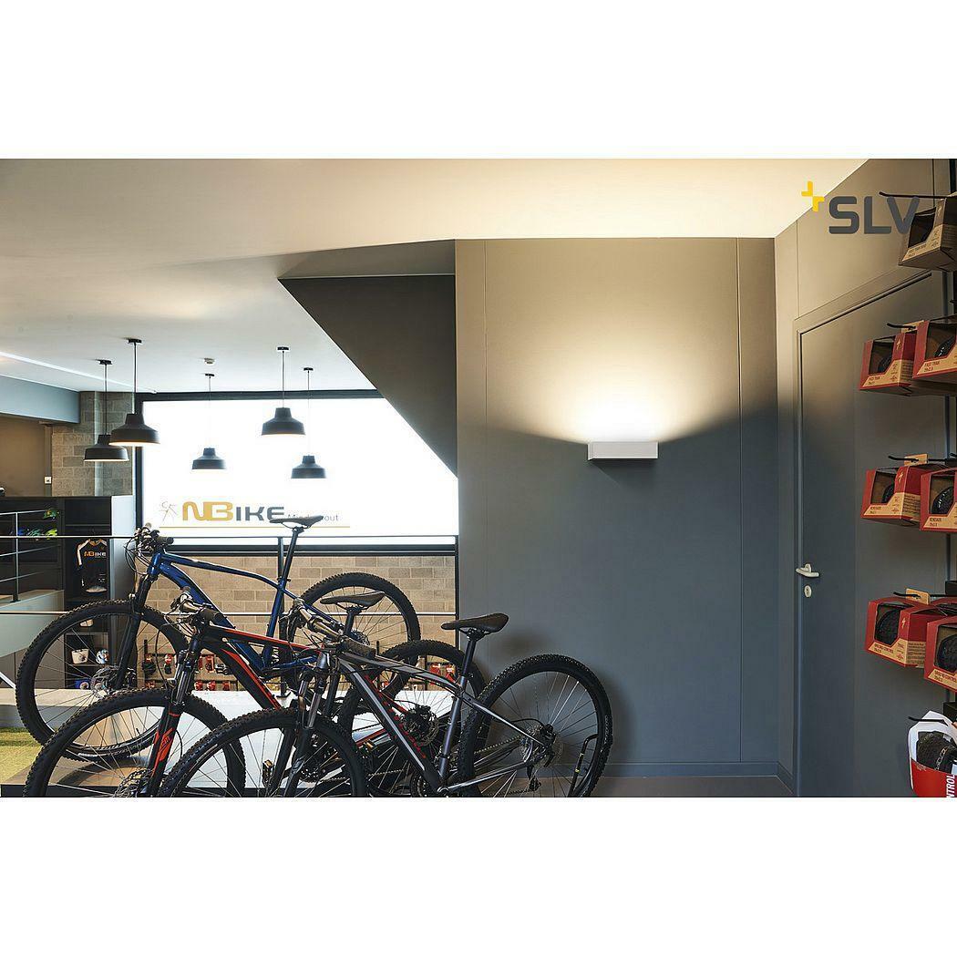 slv slv italia shell 30, lampada led 54w da parete squadrata luce calda 3000k in alluminio/vetro acrilico colore bianco 1000423 - foto 2