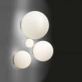 artemide artemide dioscuri lampada da parete e soffitto attacco piccolo e14 diametro 14cm in vetro soffiato e policarbonato colore bianco 1039110a