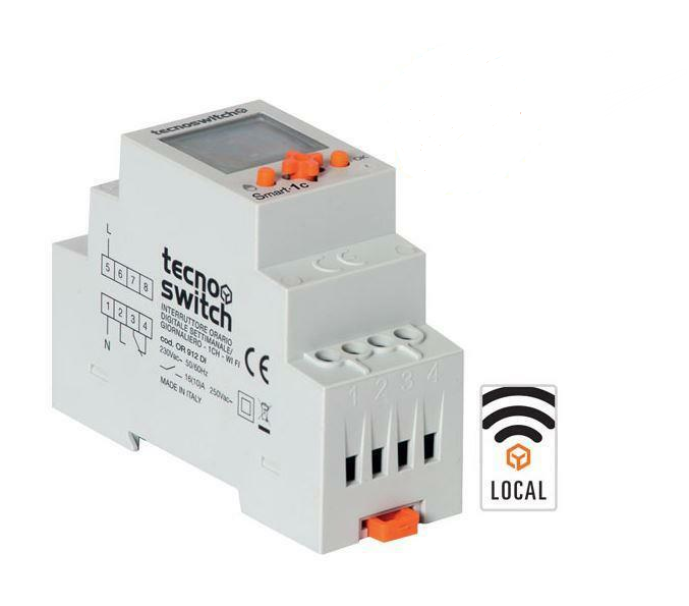 tecno switch tecno switch interruttore orario digitale gionaliero/settimanale 1 canale wi fi con funzione impulso or913di - foto 1
