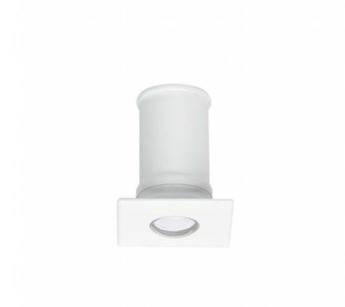 linea light linea light aspho-q 10 faretto led quadrato 1w luce calda 3000k in ottone colore bianco 91341w70 - foto 1