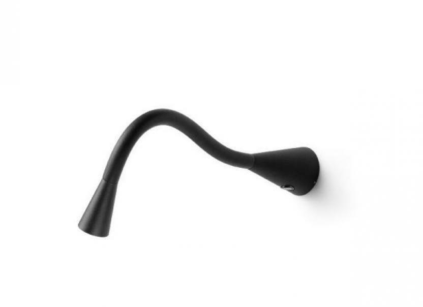 decorative linea light snake_w1 lampada led da parete 2w luce calda 3000k in alluminio colore nero 7233 - foto 1