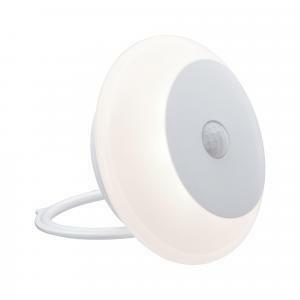 Luce notturna tonda a  led con sensore di movimento 0,7w luce calda 3000k a batteria colore bianco 92492