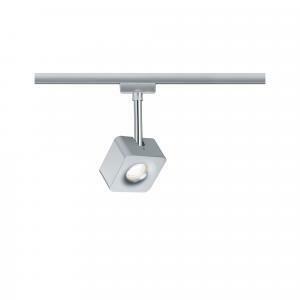Cube spot led dimmerabile 8w luce calda 2700k cromo opaco per sistema binario urail 95510